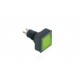 Lampa semnalizare verde dulie T5.5K 27x27mm dimensiuni montaj ø16/24x24mm #359913